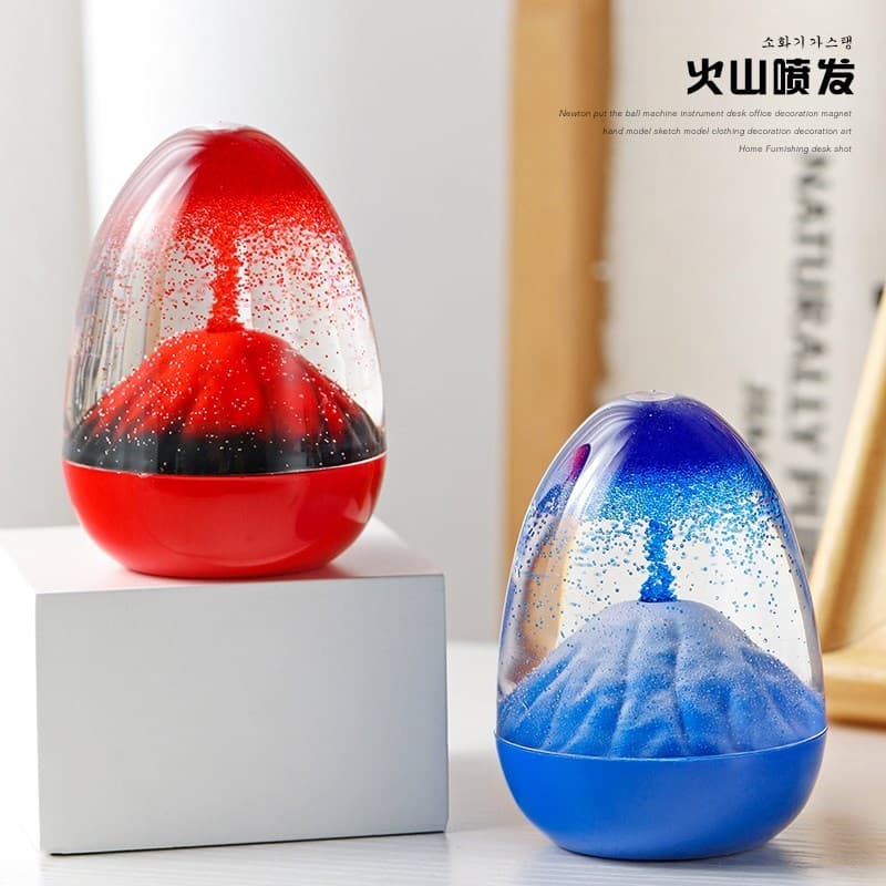 Erupção vulcânica Outbreak ampulheta temporizador líquido gota de água gota de óleo ornamento criativo bola de cristal c