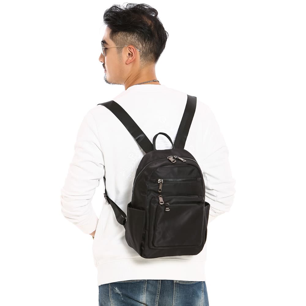 Multi-zíper bolso leve à prova dwaterproof água mochila Casual masculina de viagem de curta distância estudante moda peq