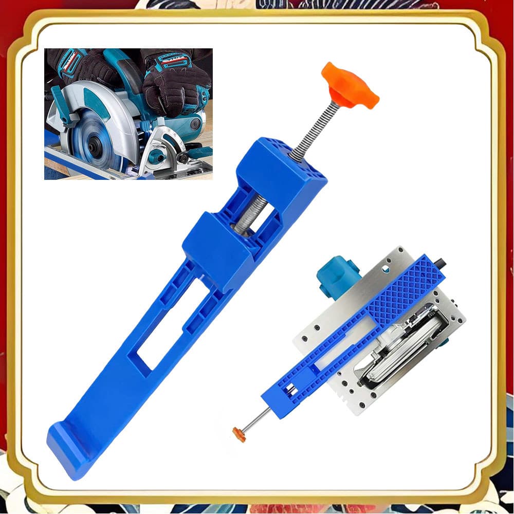 Régua de suporte de trilho para máquina de corte de madeira com suporte de posicionamento de corte de Metal ABS azul