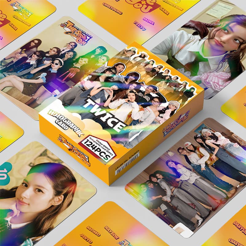 124 Pçs/Caixa TWICE Photocards The Story Goes On Holográfico LOMO Cartão KPOP Coleção De Adesivos