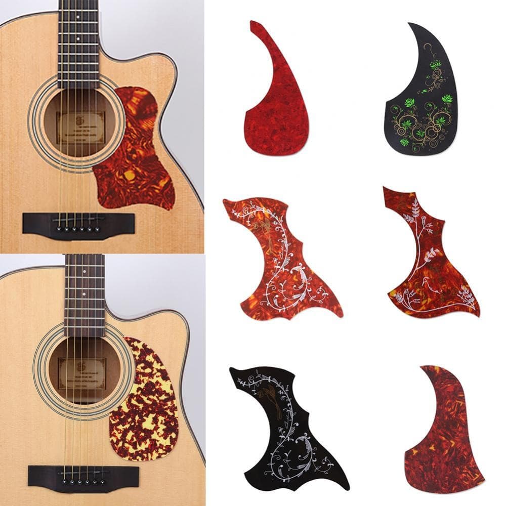 Pickguard De Guitarra Acústica Folk , Placa De Arranhões De Celulóide , Adesivo Autoadesivo Para Proteção