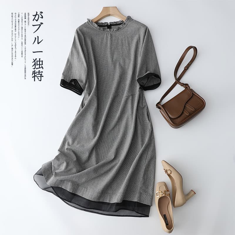Mãe vestido de verão High-End temperamento vestido crianças verão mais magro olhar gordura mm tamanho grande 2023 novo e