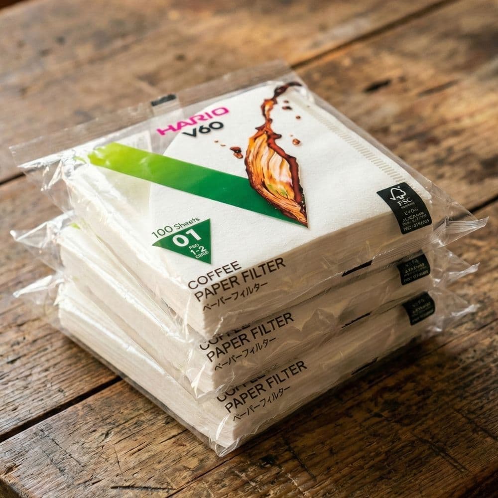 Filtro de Papel para Coador Hario V60-01 Branco Kit 300 Peças ORIGINAIS