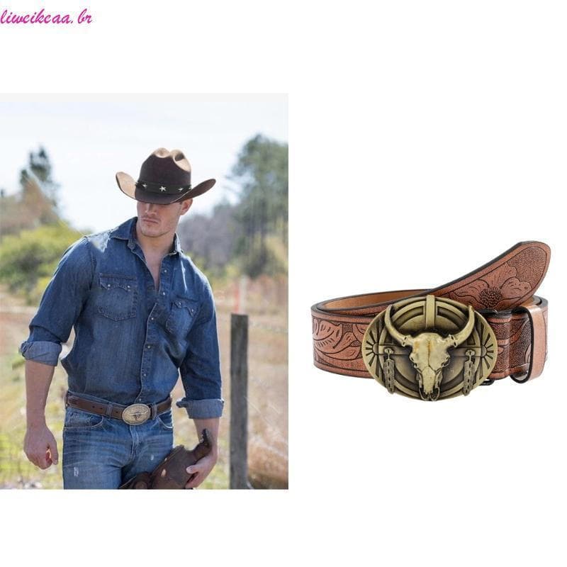liweikeaa Cinto Com Fivela Oval Masculino Feminino Unissex De Cowboy Ocidental Moda Adolescente Cintura