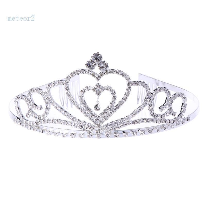 Pente de Cabelo Lateral em Forma de Coração Meteor 2 Acessórios de Noiva de Cristal para Mulheres e Meninas Pente Decora