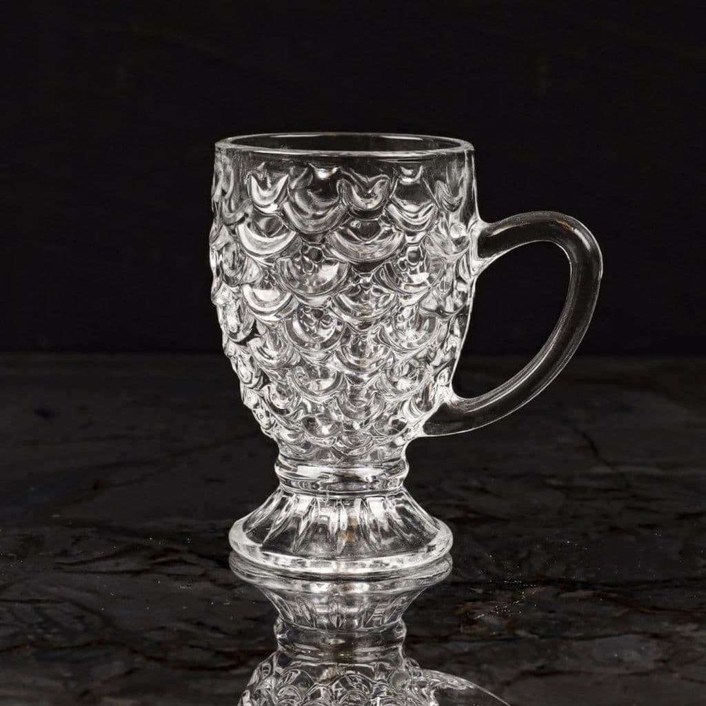 Jogo 6 xicaras caneca café chá cappuccino - com pé decorada