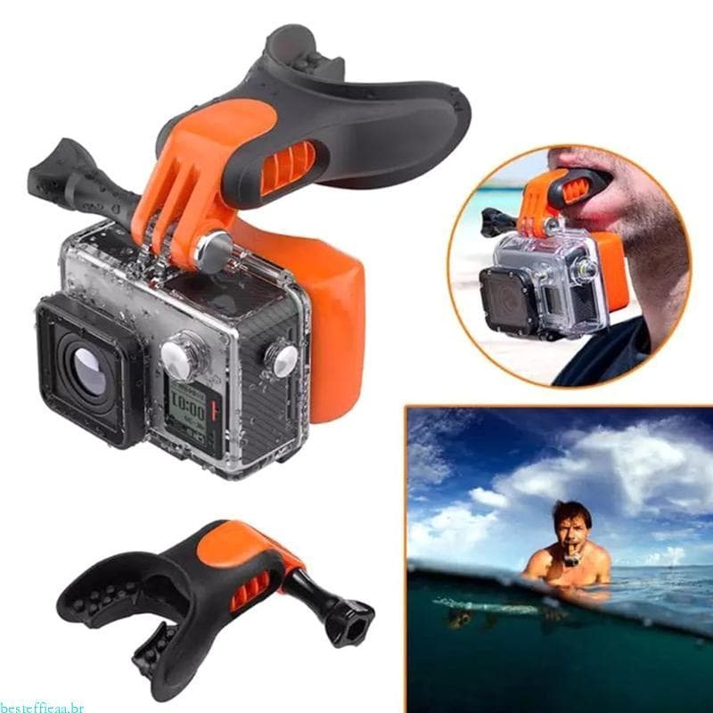 Kit Montagem Suporte Dentes Boca besteffie Para Câmeras Esportivas Surf 10 9 8 7 6 5 4 3 2 1