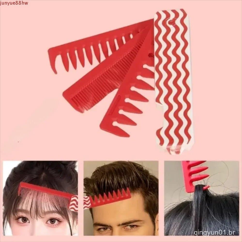 JUNYUE Pente De Cabelo Dobrável Portátil , Escova Multifuncional Cabeça De Óleo Masculino , Pentes De Barba De Bolso De