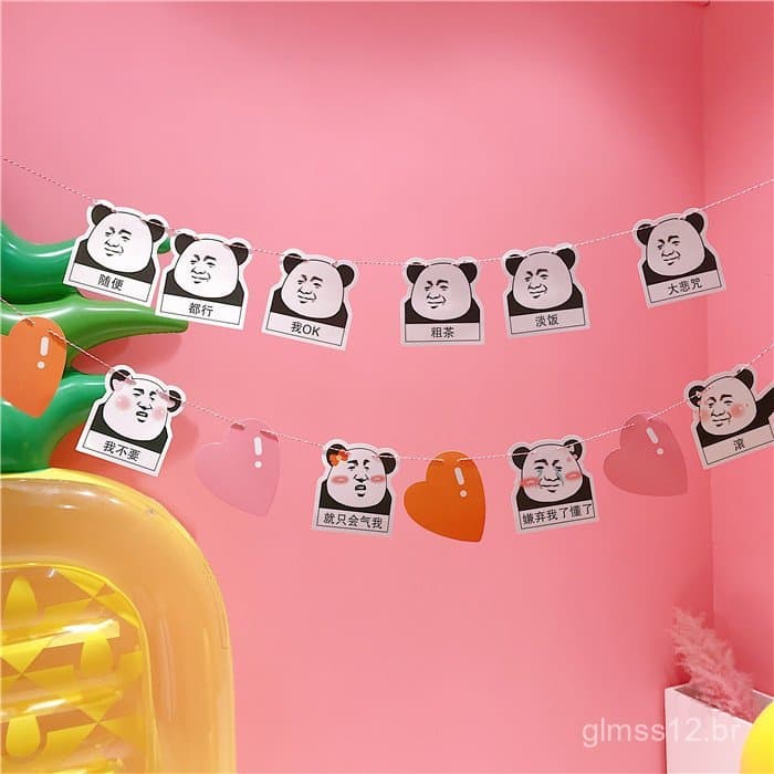 Pingente de fada fofa de desenho animado japonês e coreano, decoração de quarto feminino, bandeirinhas decorativas para