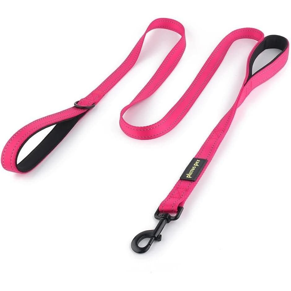 Plutus Pet Guia de Cachorro com Dupla Alça 6ft Longa, Alças Acolchoadas, Resistente, Guia de Treinamento Refletiva para