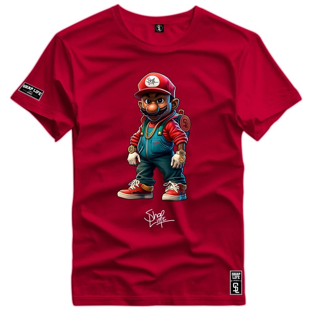 Camiseta Personalizada Mario Shap Life Cartoon - 2262