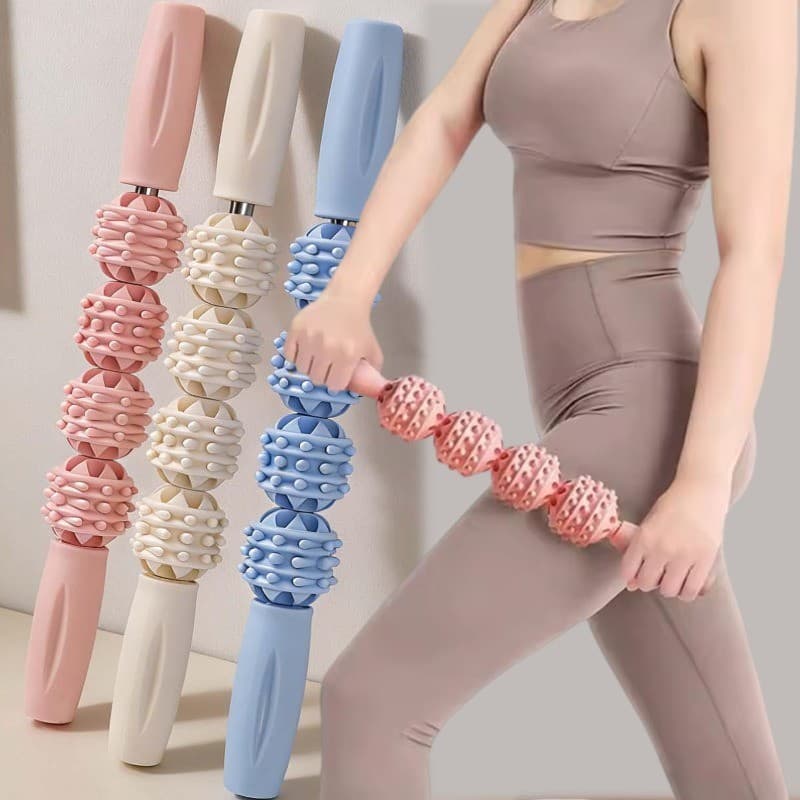 Rolo De Massagem Portátil De 1/2 Unidades-Terapia Para Alívio Muscular Multifuncional-Ferramenta De Ioga Liberação De Te