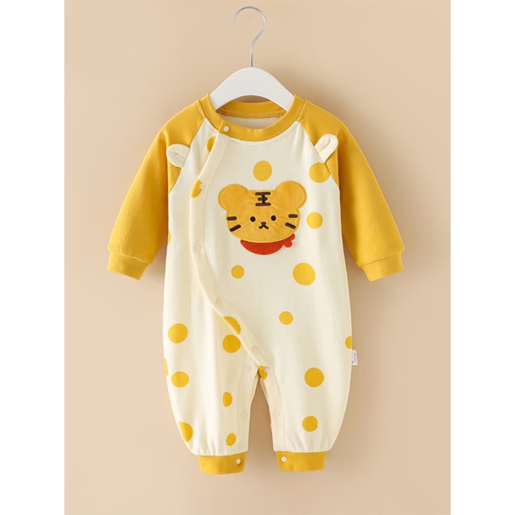 Bebê recém-nascido 0-3 anos de idade primavera outono macacão de manga comprida Casual dormir puro algodão macacão bebê