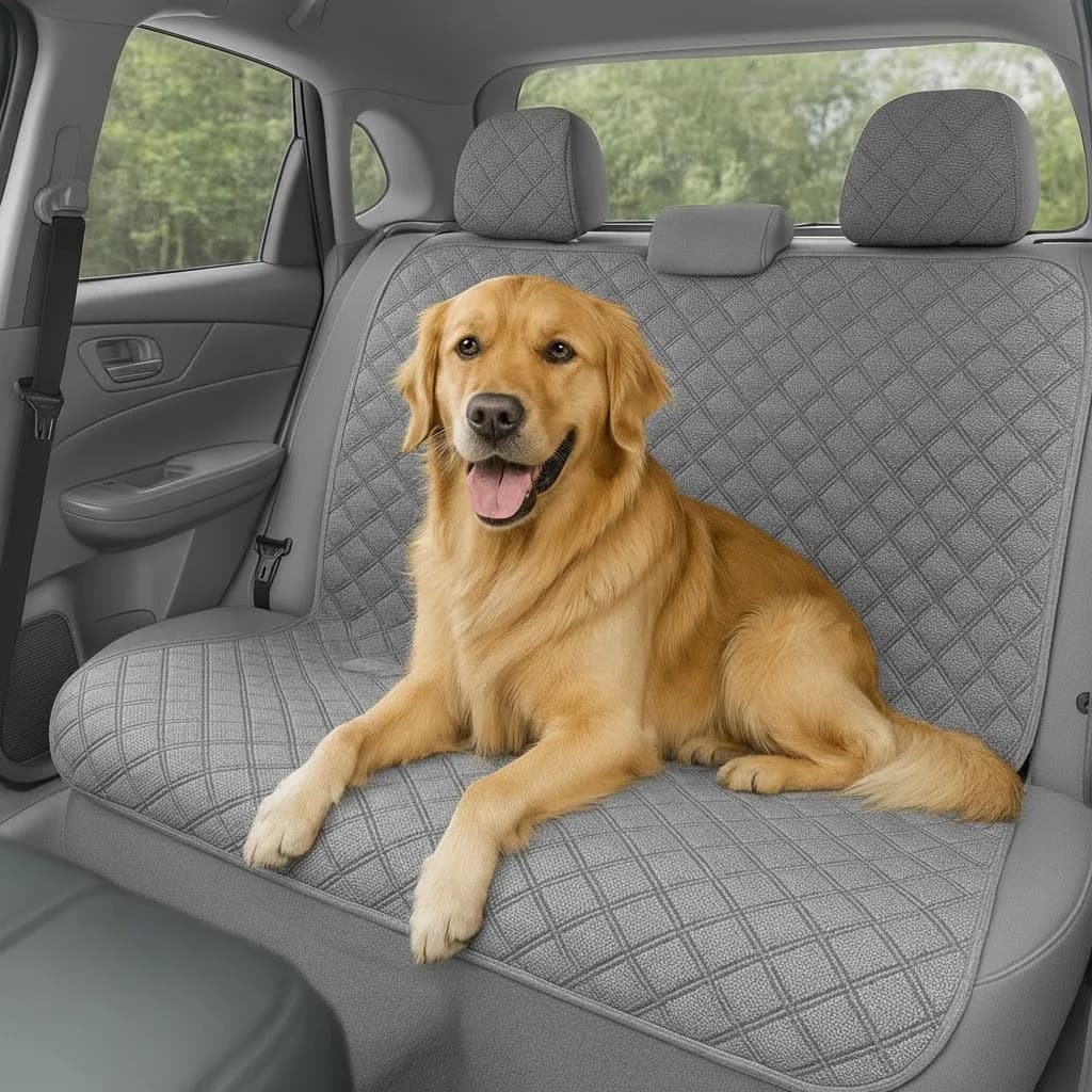 Capa Impermeável Banco Traseiro Carro Losangos Universal Para Pets Uber E Dia a Dia