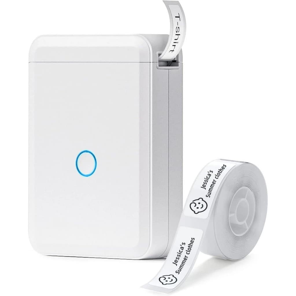 Niimbot D110 Impressora De Etiqueta Térmica Portátil Sem Fio Bluetooth + 1 Rolo Etiqueta