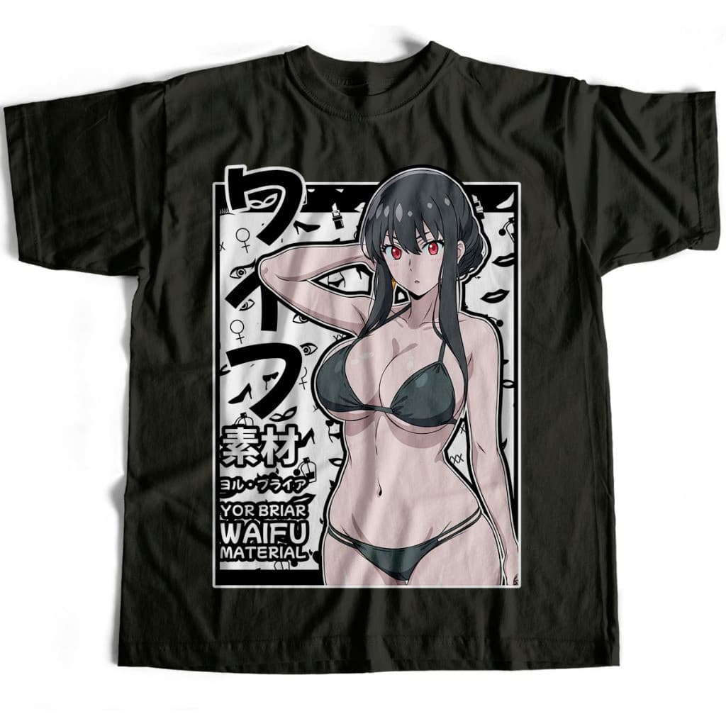 Camiseta Básica Yor Waifu V69 Spy Family Estampada 100% Algodão Várias Cores Estampada 100% Algodão Várias Cores