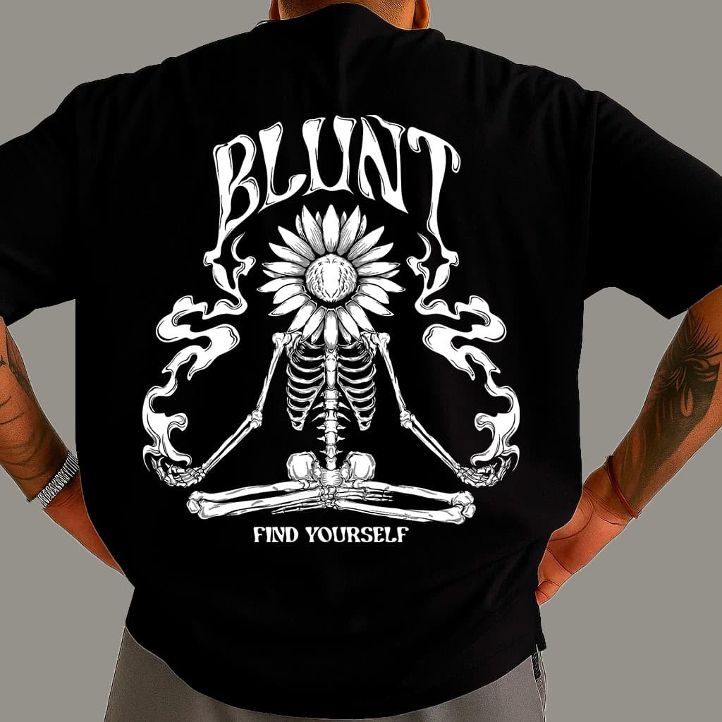 [Camiseta Vintage Masculina Algodão]HYP Camisa Camiseta Blusa Oversized Blunt Confortavel 100% Algodão