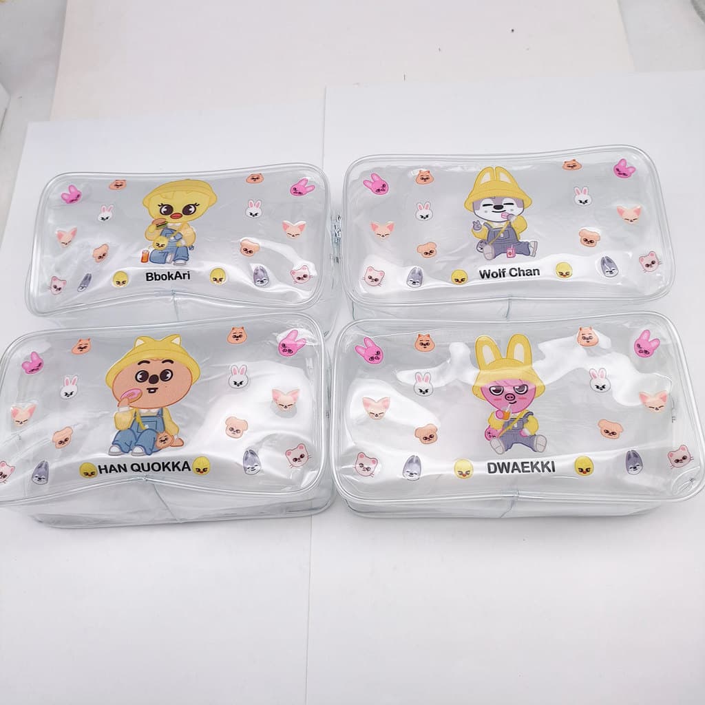 STRAY KIDS skzoo STRAY Crianças Papelaria Armazenamento Bolsa Bolsa PVC Bolsa Caneta