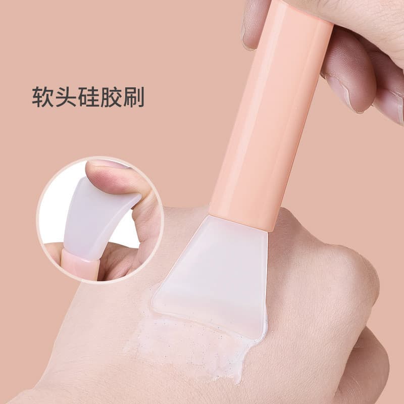 Máscara de silicone de duas cabeças escova máscara de lama dedicada DIY silicone cerdas macias salão de beleza dedicado