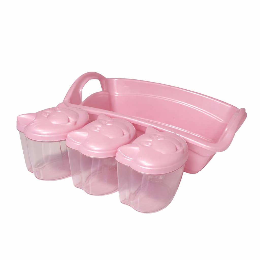 KIT HIGIENE ORGANIZADOR + 3 PORTA ALGODÃO/COTONETE