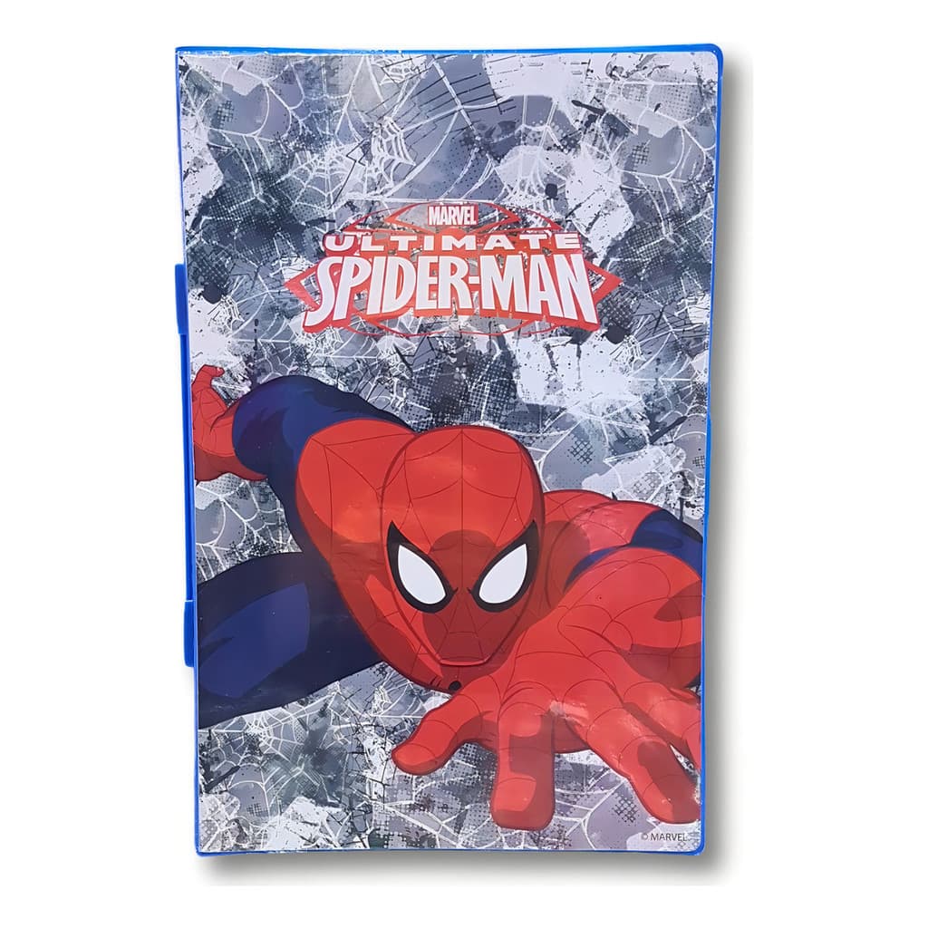 Kit Escolar Homem Aranha com Lápis, Giz e Canetinhas