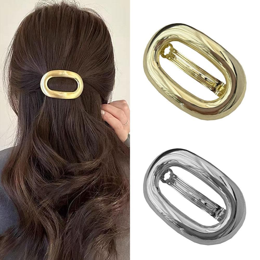 PREGADOR DE CABELO METAL OVAL ORGÂNICO