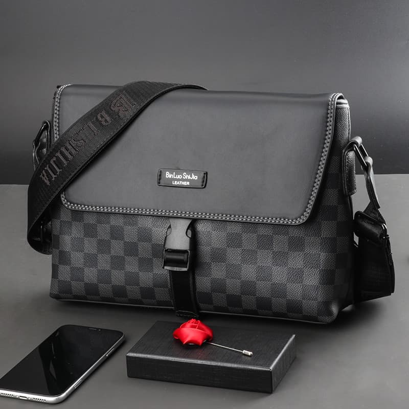 Bolsa de ombro masculina bolsa mensageiro mochila Horizontal versão coreana moda grande capacidade bolsa masculina juven
