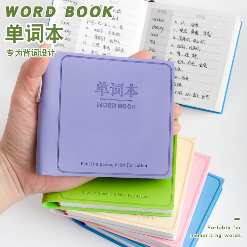 Cada livro caneta grátis estudante inglês palavra livro bolso livro caderno plano diário livro de registro de lição de c