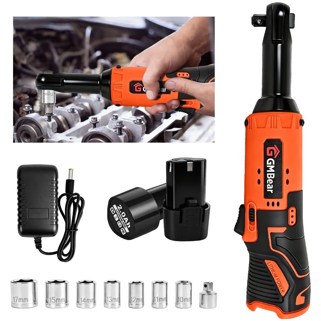 Berbequim Sem Fios,Chave De Impacto Elétrica,12 V,2 Baterias,Com Chaves De Soquete A E Luz LED