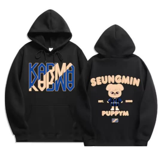 Pullover Moletom Canguru Unissex Algodão Estilo K-Pop SKZOO Inspired Comeback Streetwear Seungmin