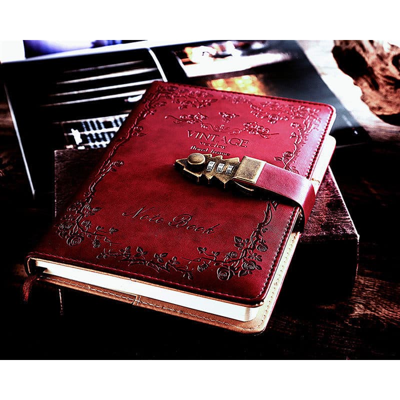 🔥 diário 🔥 caderno antigo vintage 2026 Avançado Escritório Retrô De Plataforma Montado Em Fio Com Livro De Senha De Co