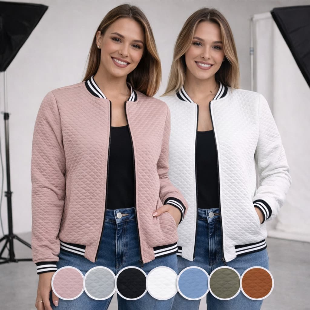 Casaco BOMBER Matelassê Plus Size Jaqueta Moda Feminina Agasalho Promoção Envio Imediato!!!