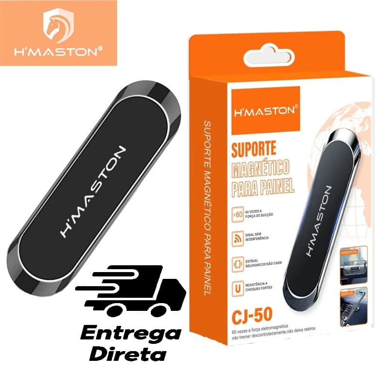 Suporte Magnético Veicular Mini para Celular Carro CJ-50 Forte Fixação Portátil 360°