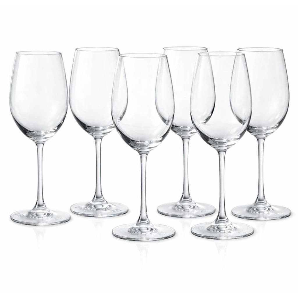 Jogo 6 Taça Cristal Titânio Vinho 440ml Transparente 23,5cm