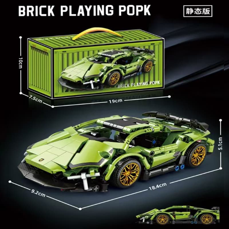 500 PCS Lego Blocos de Construção Lamborghidi 911 Carro Esportivo de Corrida Crianças Meninos Brinquedo Combinando Prese