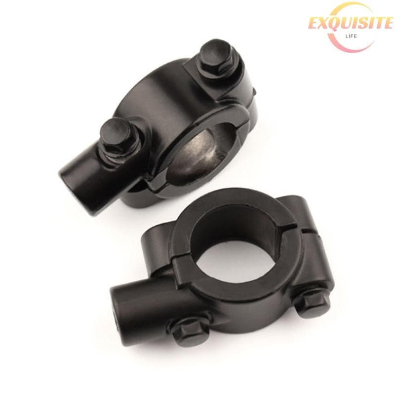[EL] Suporte Para Guidão Retrovisor De Motocicleta , Base De Braçadeira 8mm , Alumínio Preto , Ferramenta Universal Novo