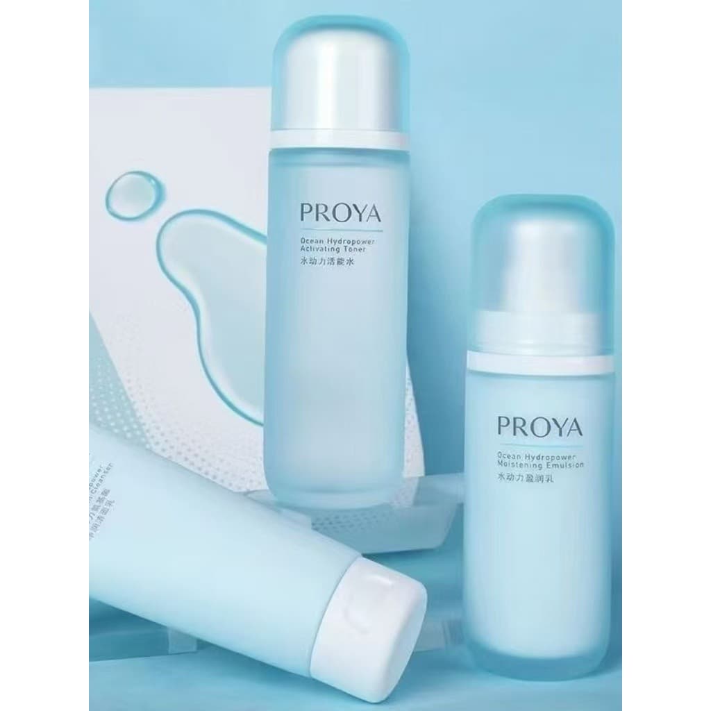 Polya conjunto de energia de loção de água conjunto de caixa de presente de três peças hidratante verão controle de óleo