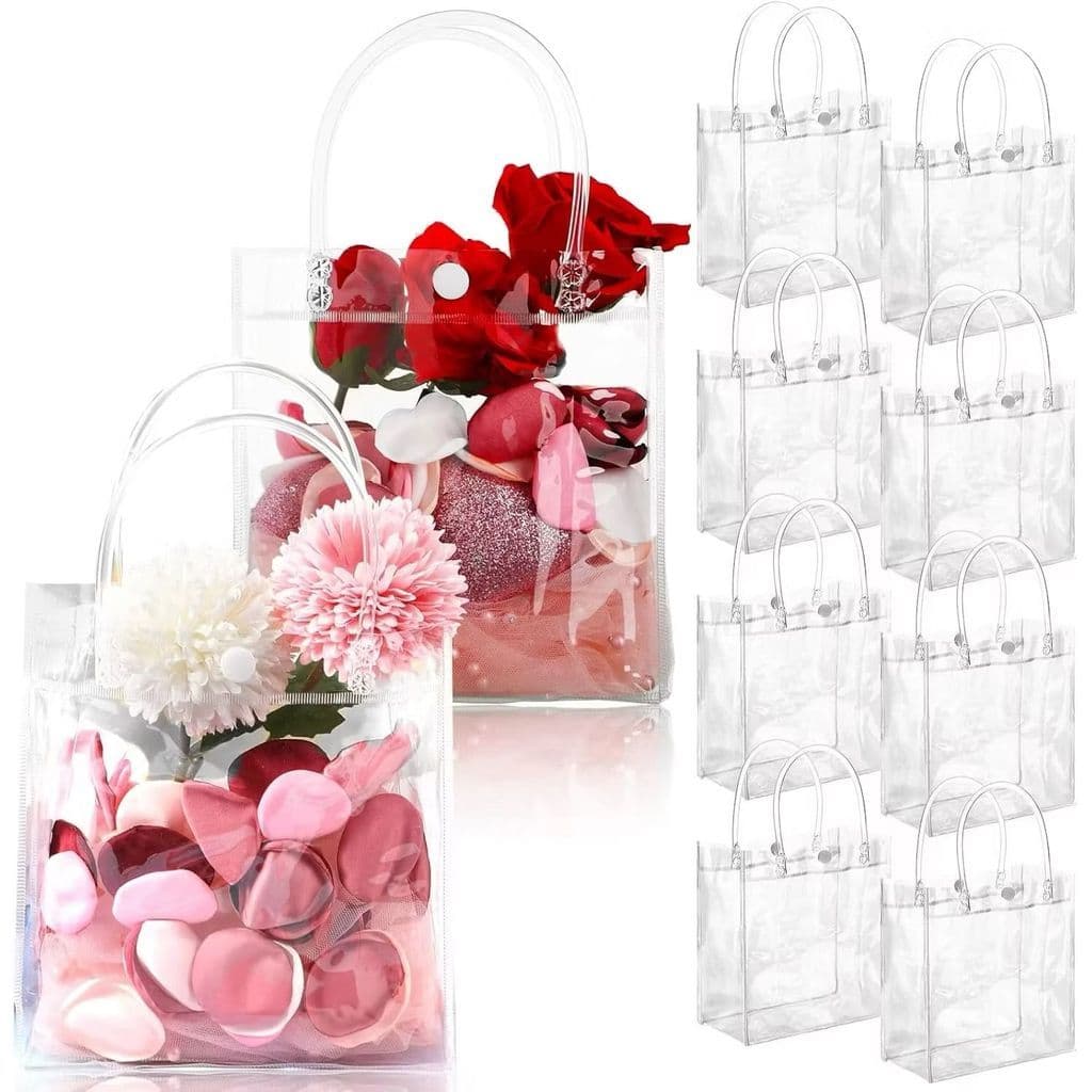Bolsa Sacola PVC de presente dia Das Mães - lembrancinha - transparente reutilizável festa