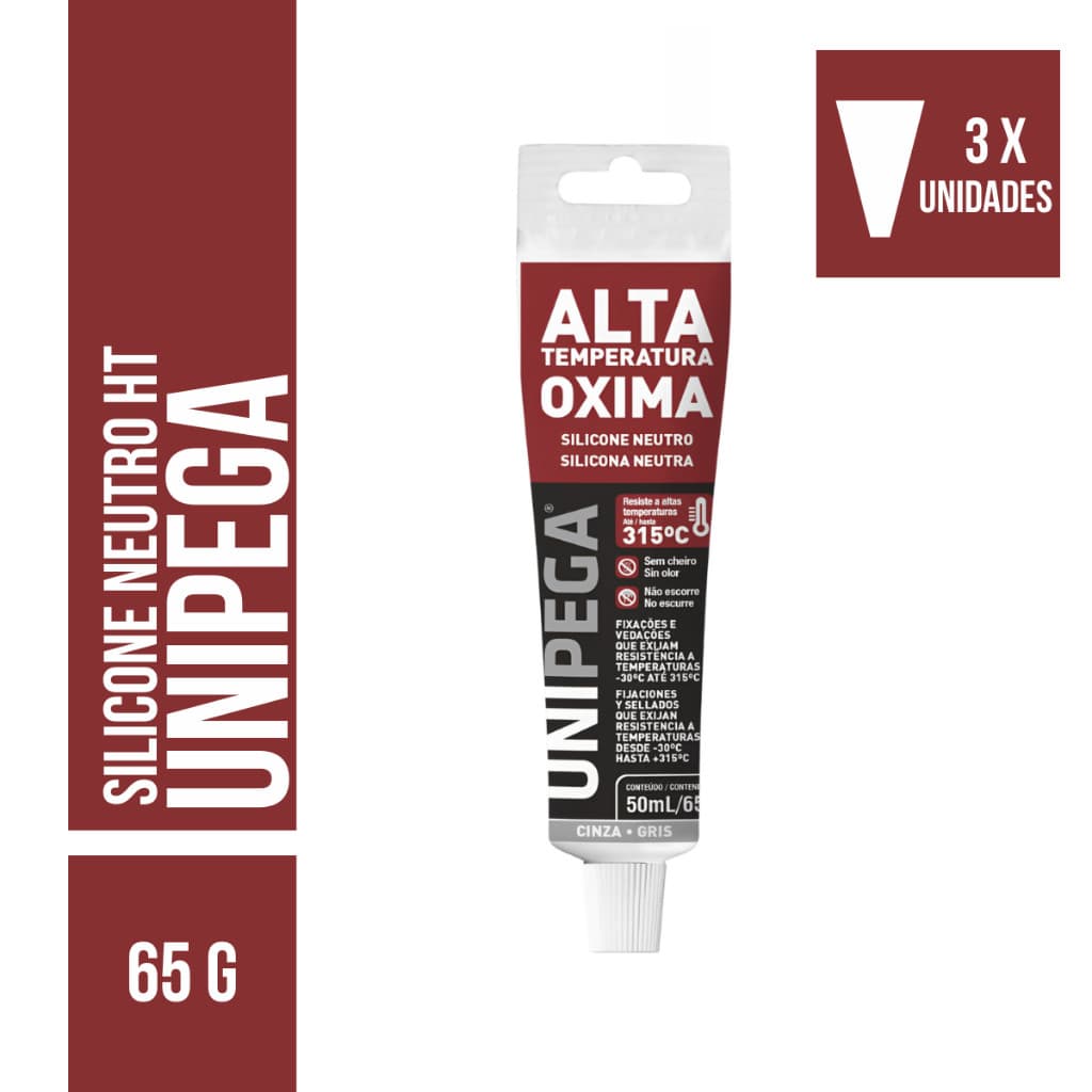 Kit 3 Colas De Silicone Oxima Alta Temperatura Para Motor