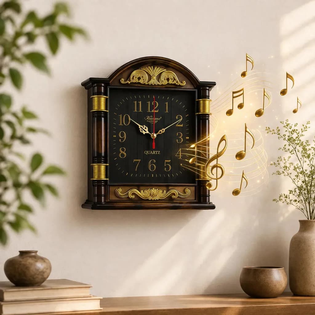 Relógio Estilo Antigo Parede Rustico Igreja Bar Retro Decorativo sala quarto musical toca musica
