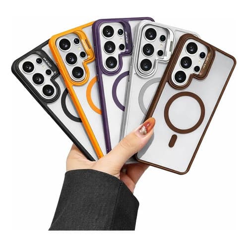 Capinha Luxo Magnética Suporte + Protecao De Câmera Para S26