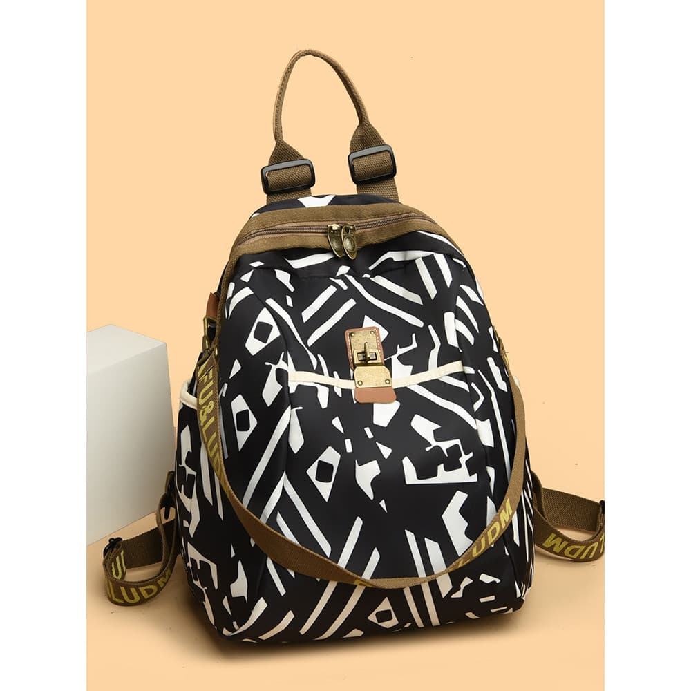 Street Wear impresso mochila de grande capacidade 2025 novo estilo moda feminina Casual Oxford pano senhoras mochila de