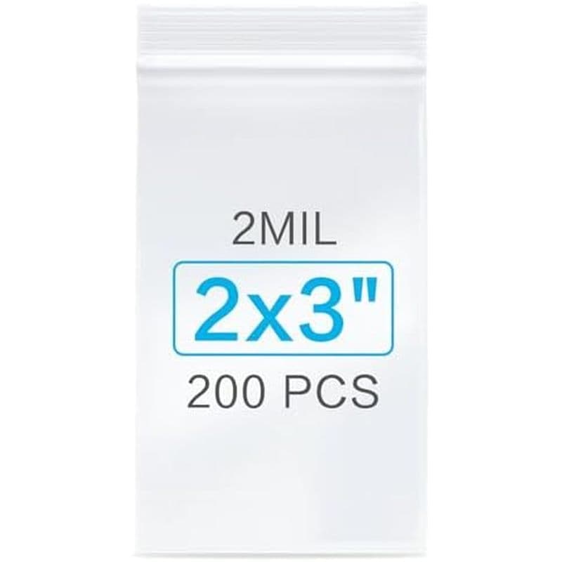400 Sacos Plásticos Dos Pces , 3x4 Polegadas 2 mil , Saco Claro S Zip Resealable Para Negócios , Armazenamento , Doces