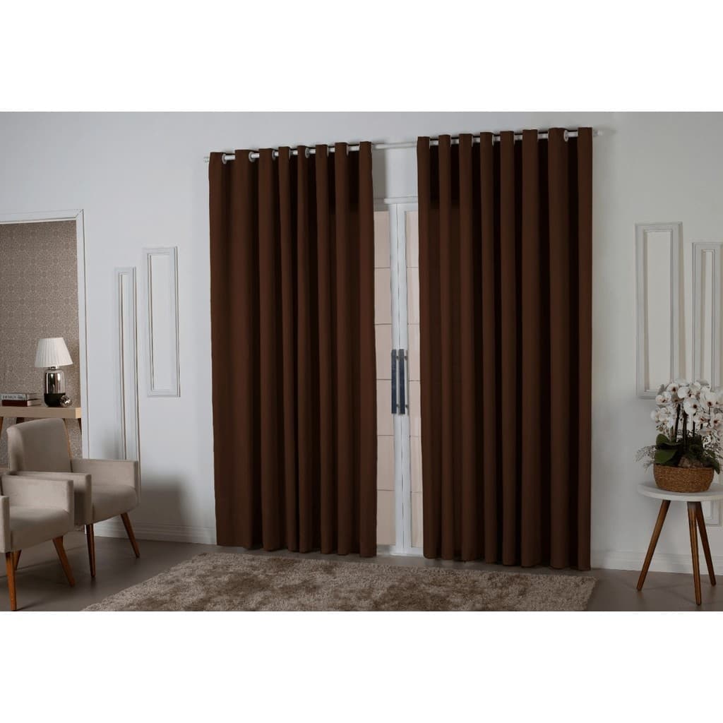 Cortina Elegance Oxford 3,00x2,50 com Ilhós – Caimento Perfeito, Visual Sofisticado