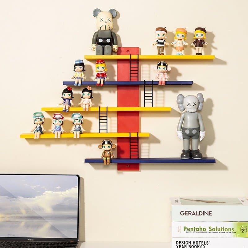 Prateleira de armazenamento DIY Pop Mart para caixas surpresa, prateleira de exibição de figuras para dormitório estudan