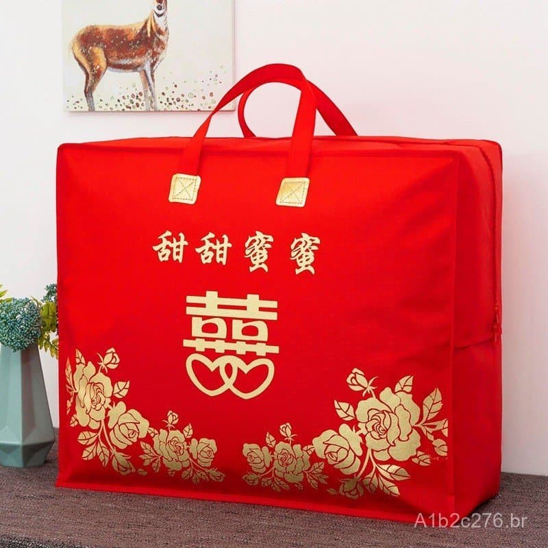 Saco de armazenamento para colcha de casamento, saco de embalagem para colcha de casamento, saco de transporte para colc