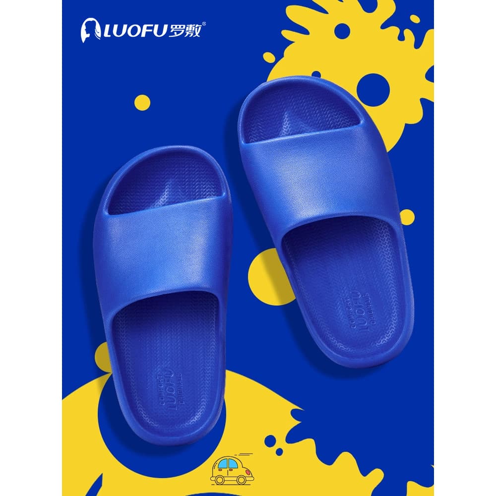 Luofu luofu novo estilo chinelos infantis antiderrapante interior de sola grossa esportes chinelos domésticos feminino b