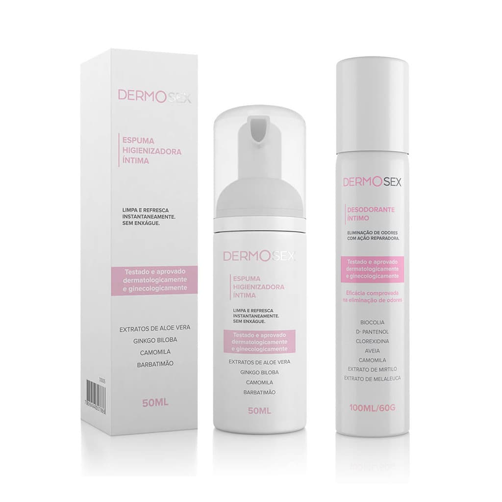 Kit Higiene Íntima Espuma Higienizadora Íntima + Desodorante