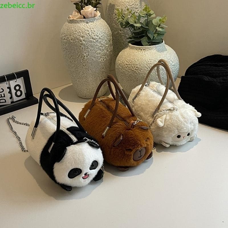 zebeicc Bolsa Macia Feminina De Ombro De Pelúcia Crossbody Para Uso Diário Essencial