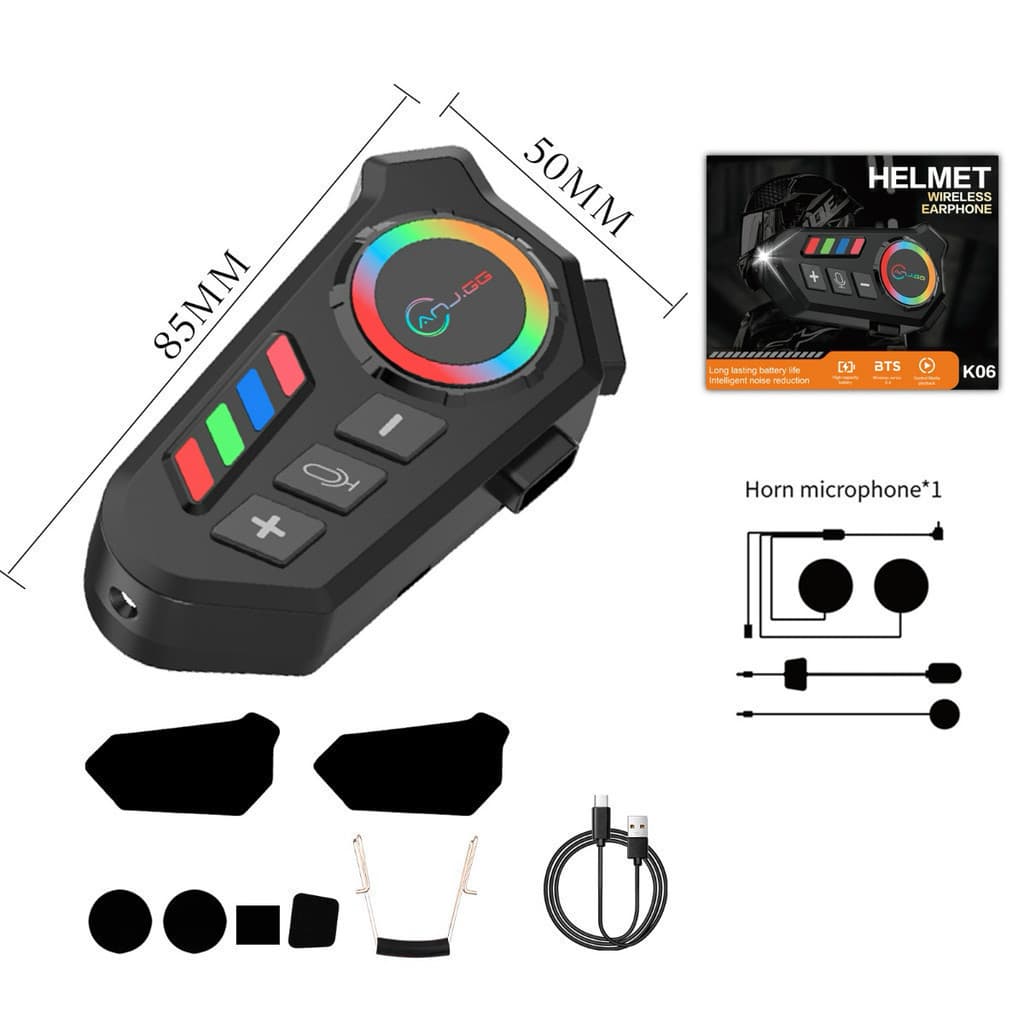 Fone de Ouvido de Capacete Moto Bluetrooth Controle De Voz